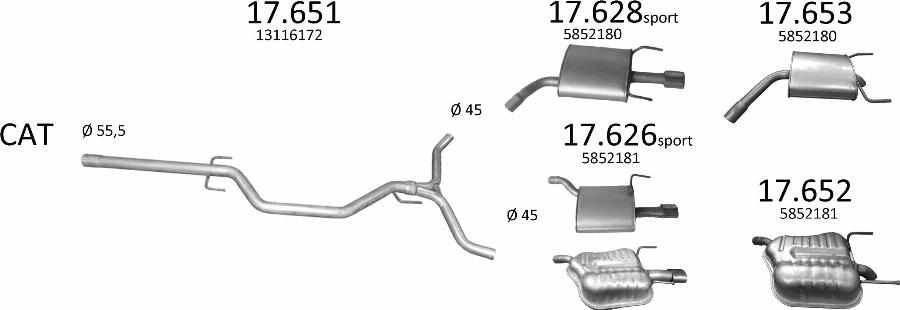 Edex 3187 - Система випуску ОГ autocars.com.ua