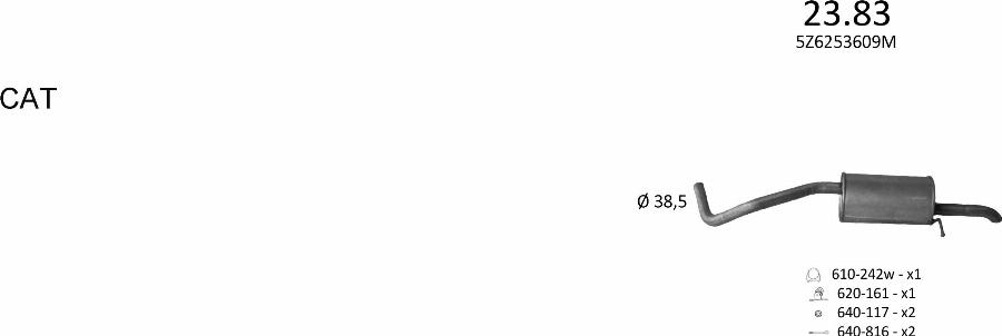 Edex 3189 - Система випуску ОГ autocars.com.ua