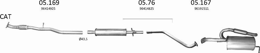 Edex 3308 - Система випуску ОГ autocars.com.ua