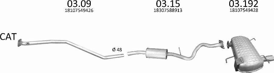 Edex 3367 - Система випуску ОГ autocars.com.ua