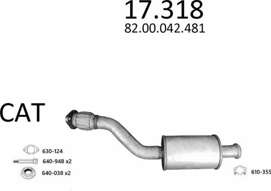 Edex 3453 - Система випуску ОГ autocars.com.ua