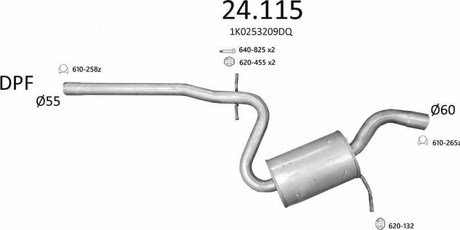 Edex 3537 - Система випуску ОГ autocars.com.ua