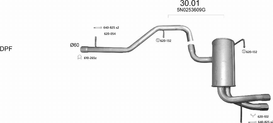 Edex 3539 - Система випуску ОГ autocars.com.ua