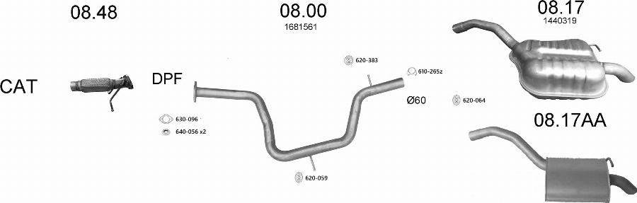 Edex 3588 - Система випуску ОГ autocars.com.ua