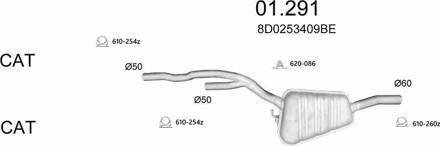 Edex 3598 - Система випуску ОГ autocars.com.ua