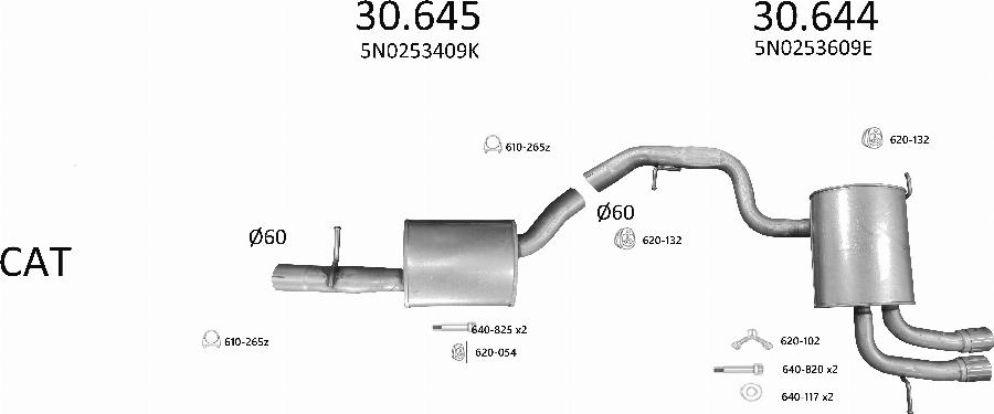 Edex 3602 - Система випуску ОГ autocars.com.ua