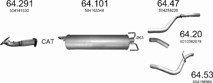 Edex 3616 - Система випуску ОГ autocars.com.ua
