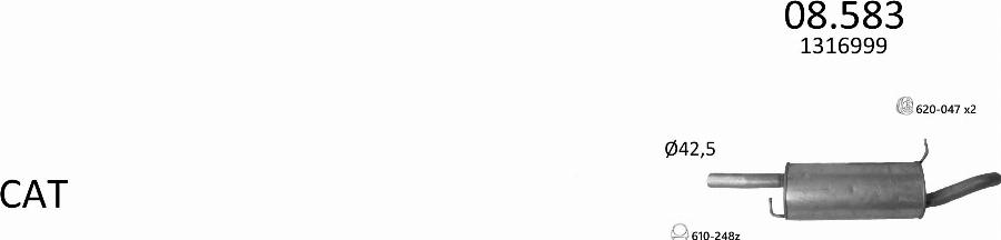 Edex 3621 - Система випуску ОГ autocars.com.ua