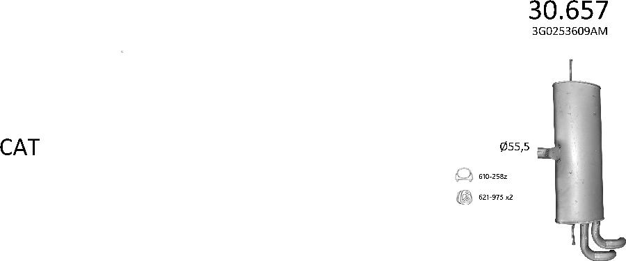 Edex 3622 - Система випуску ОГ autocars.com.ua