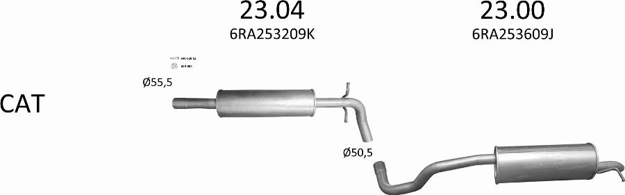 Edex 3634 - Система випуску ОГ autocars.com.ua
