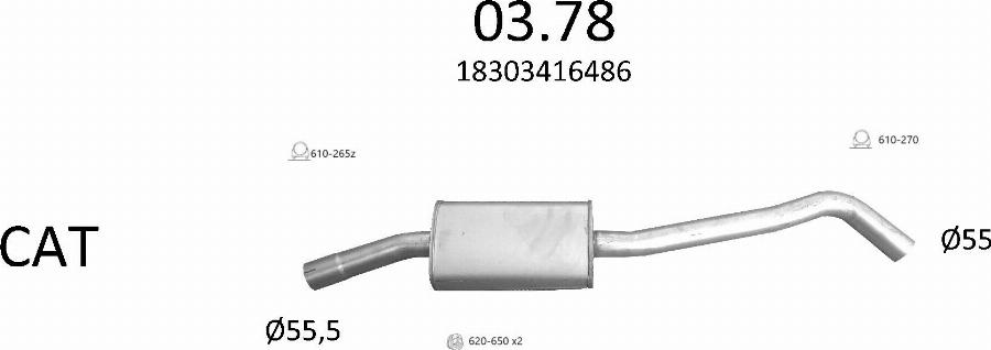 Edex 3643 - Система випуску ОГ autocars.com.ua