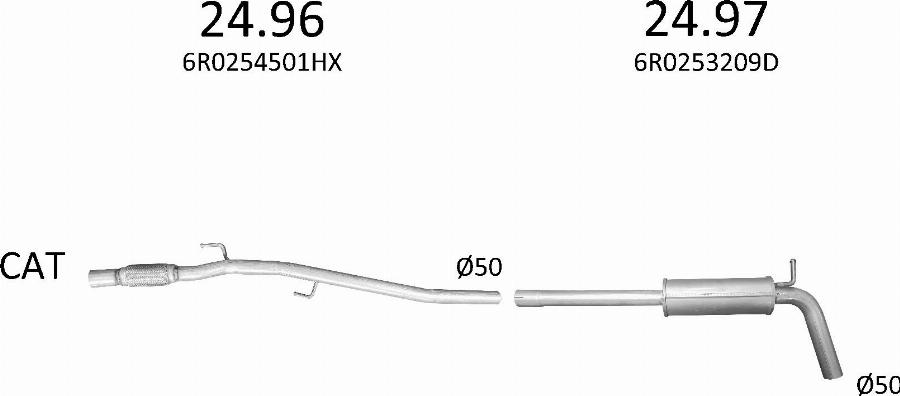 Edex 3647 - Система випуску ОГ autocars.com.ua