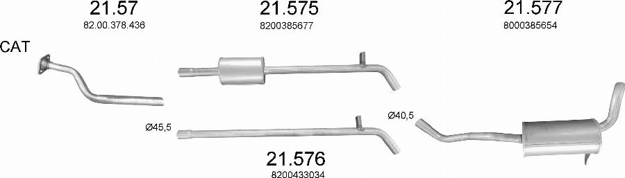 Edex 3659 - Система випуску ОГ autocars.com.ua