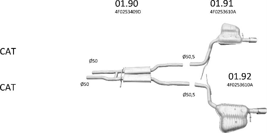 Edex 3676 - Система випуску ОГ autocars.com.ua