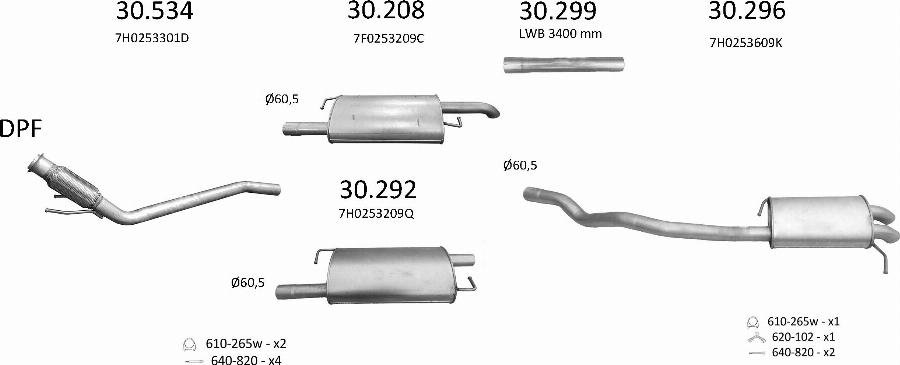 Edex 3707 - Система випуску ОГ autocars.com.ua