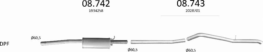 Edex 37.18 - Труба вихлопного газу autocars.com.ua