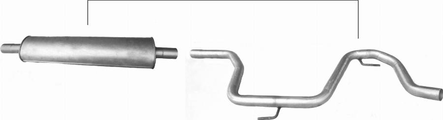 Edex 48.08 - Середній глушник вихлопних газів autocars.com.ua