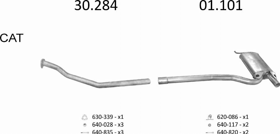 Edex 59 - Система випуску ОГ autocars.com.ua