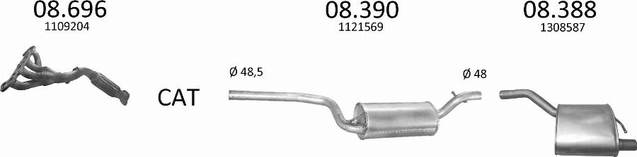 Edex 648 - Система випуску ОГ autocars.com.ua