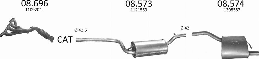 Edex 712 - Система випуску ОГ autocars.com.ua