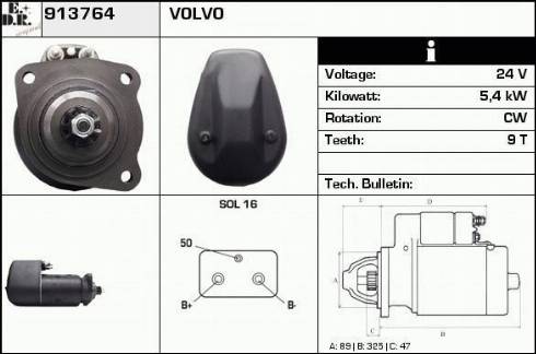 EDR 19082030 - Стартер autocars.com.ua