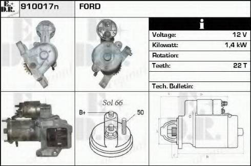 EDR 910017N - Стартер avtokuzovplus.com.ua