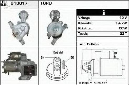 EDR 910017 - Стартер avtokuzovplus.com.ua