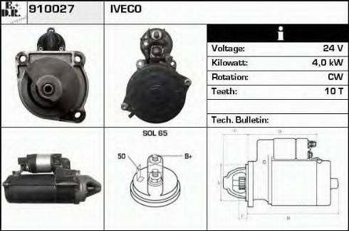 EDR 910027 - Стартер avtokuzovplus.com.ua