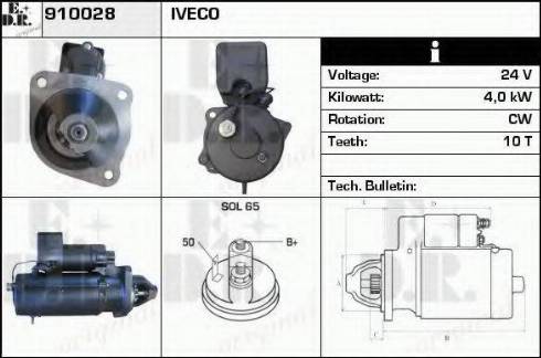 EDR 910028 - Стартер autocars.com.ua