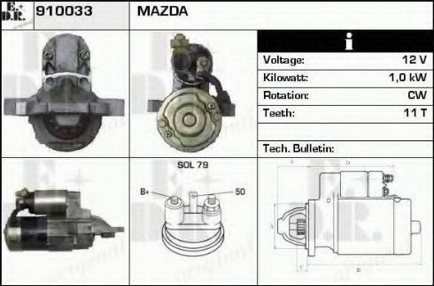 EDR 910033 - Стартер avtokuzovplus.com.ua