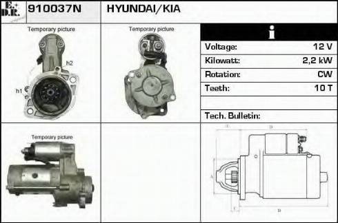 EDR 910037N - Стартер autocars.com.ua