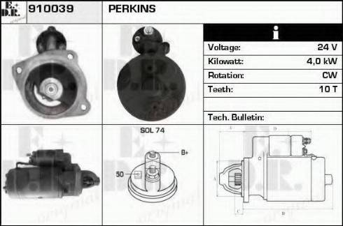 EDR 910039 - Стартер autocars.com.ua