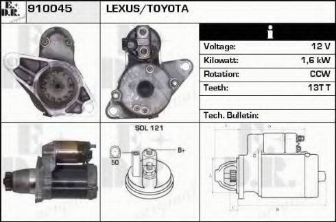 EDR 910045 - Стартер avtokuzovplus.com.ua