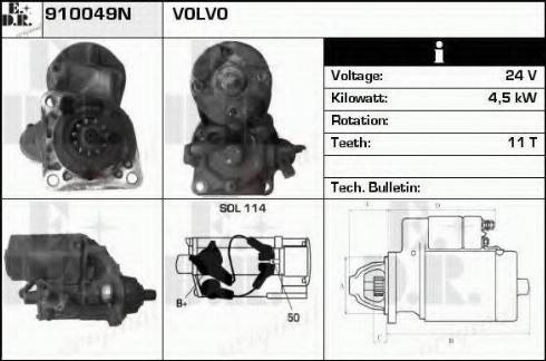 EDR 910049N - Стартер avtokuzovplus.com.ua