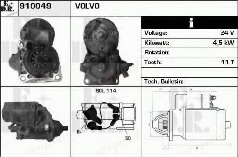 EDR 910049 - Стартер avtokuzovplus.com.ua