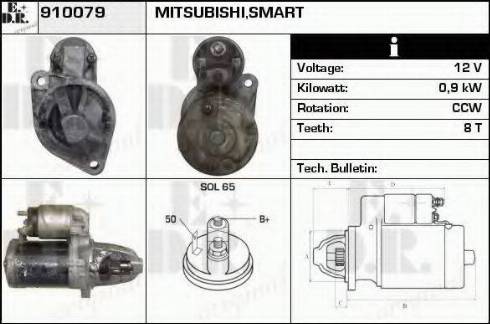 EDR 910079 - Стартер avtokuzovplus.com.ua