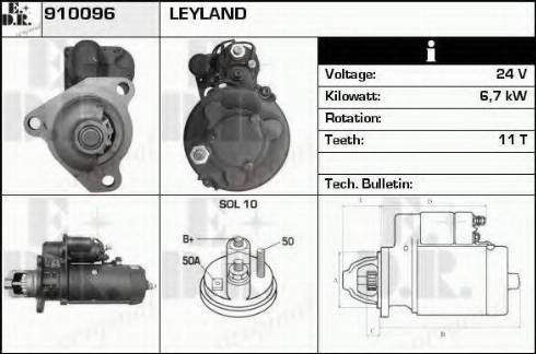 EDR 910096 - Стартер autocars.com.ua