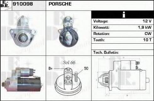 EDR 910098 - Стартер avtokuzovplus.com.ua