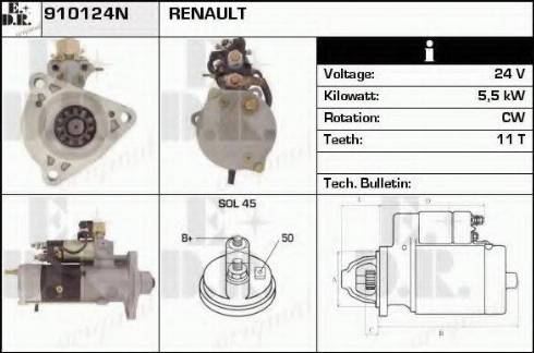 EDR 910124N - Стартер autocars.com.ua