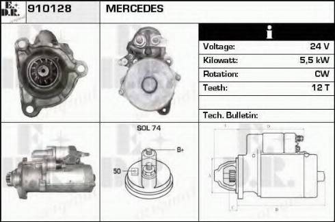 EDR 910128 - Стартер avtokuzovplus.com.ua