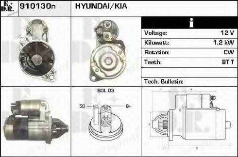 EDR 910130N - Стартер autocars.com.ua