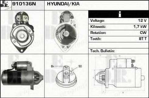 EDR 910136N - Стартер autocars.com.ua