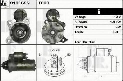 EDR 910160N - Стартер autocars.com.ua