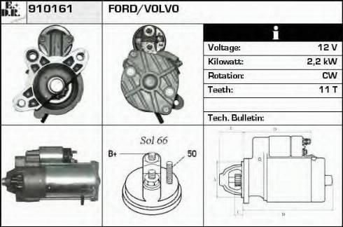 EDR 910161 - Стартер autocars.com.ua