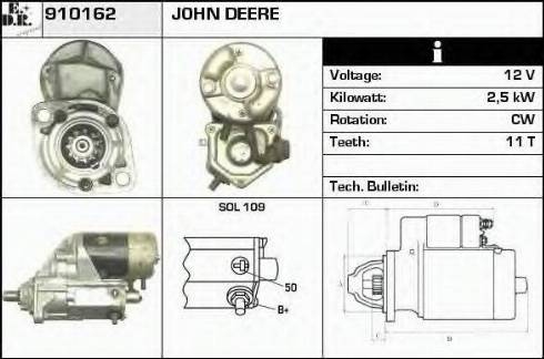 EDR 910162 - Стартер autocars.com.ua