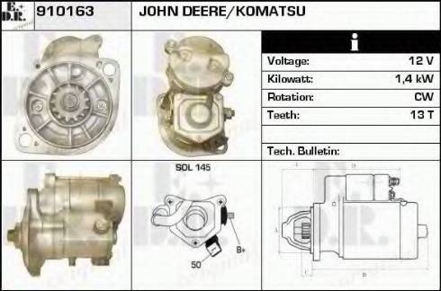 EDR 910163 - Стартер autocars.com.ua