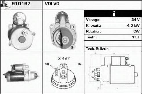 EDR 910167 - Стартер avtokuzovplus.com.ua