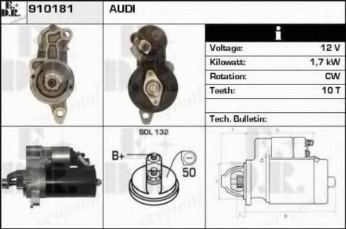 EDR 910181 - Стартер avtokuzovplus.com.ua