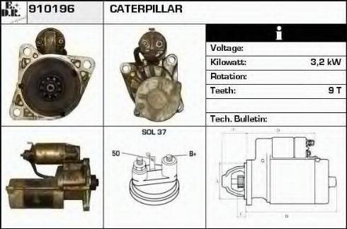 EDR 910196 - Стартер avtokuzovplus.com.ua