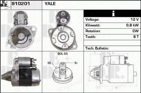 EDR 910201 - Стартер autocars.com.ua